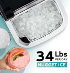 Countertop Portable Sonic Ice Maker - 6Mins Ready, 34Lbs/Day