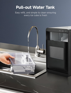 Self-Cleaning Countertop Nugget Ice Maker 44Lbs/24H - Black | Home/Office/Kitchen