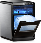 Self-Cleaning Countertop Nugget Ice Maker 44Lbs/24H - Black | Home/Office/Kitchen