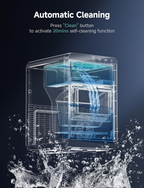 Self-Cleaning Countertop Nugget Ice Maker 44Lbs/24H - Black | Home/Office/Kitchen